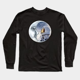 Moon Crescent - Astronaut Long Sleeve T-Shirt